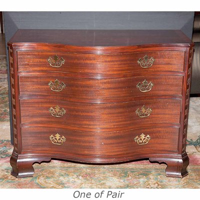 Lot 209 - Pair of George III Style Mahogany Chests of...