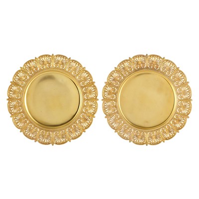 Lot 278 - Pair of Tiffany & Co. Makers Silver Gilt...