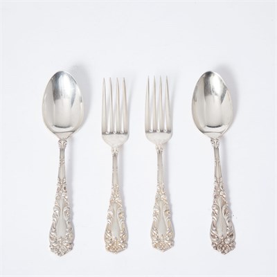 Lot 473 - Sterling Silver Partial Dessert Service...