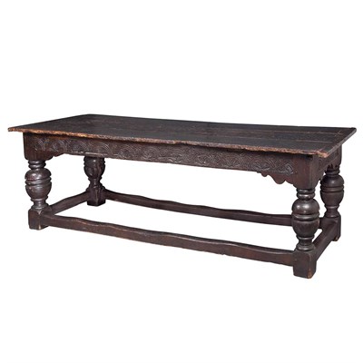 Lot 316 - Early English Oak Hall Table 17th Century and...