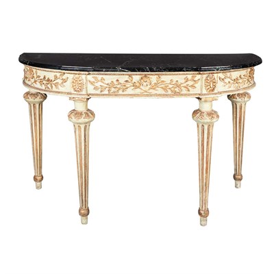 Lot 556 - Louis XVI Style Painted Wood Console Second...
