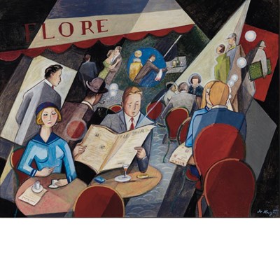 Lot 56 - Bela de Kristo Hungarian, 1920-2006 Cafe de...