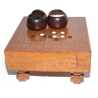 Lot 149 - Japanese Stained Wood Go Table Height 9 inches,...