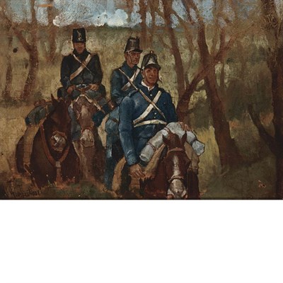Lot 135 - Giovanni Fattori Italian, 1825-1908 Mounted...