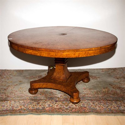 Lot 228 - English Burr Oak Center Table Height 29 inches,...