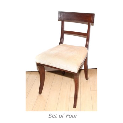 Lot 229 - Set of Four Regency Style Mahogany Dining Chairs