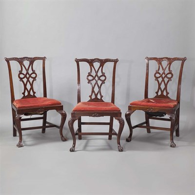 Lot 148 - Set of Six Colonial George II Style Mahogany...