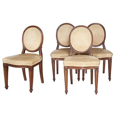 Lot 160 - Set of Four Italian Neoclassical style Oak...