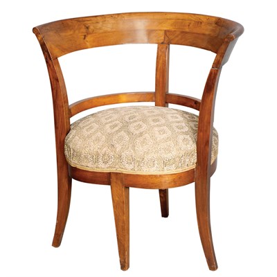 Lot 149 - Italian Neoclassical Walnut Tub Chair 19th...