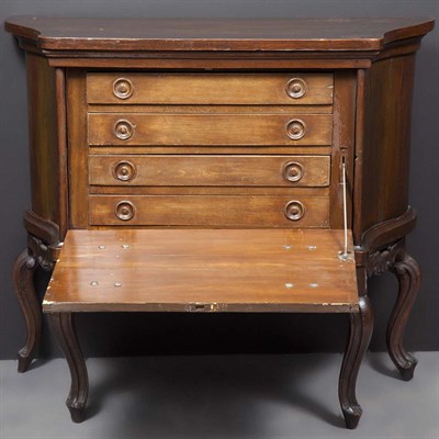 Lot 163 - Italian Rococo Walnut Commode Now fitted as a...