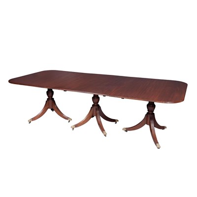 Lot 178 - George III Style Mahogany Triple-Pedestal...