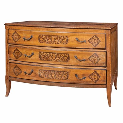 Lot 167 - Italian Neoclassical Walnut and Marquetry...
