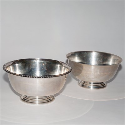 Lot 206 - Two American Sterling Silver Revere Style...