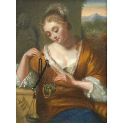 Lot 57 - Continental School 19th Century Woman with...