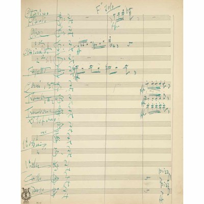 Lot 123 - TOSCANINI, ARTURO Manuscript arrangement of...