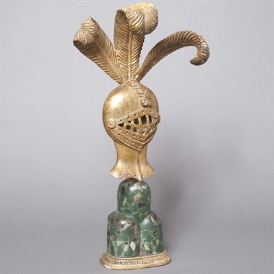 Lot 453 - Gilt-Wood Knight's Helmet-Form Ornament Height...