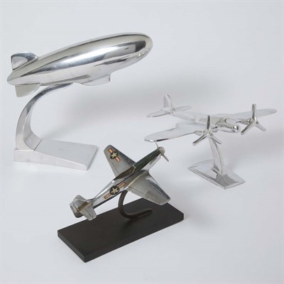Lot 360 - Group of Six Metal Aviation Models Length of...