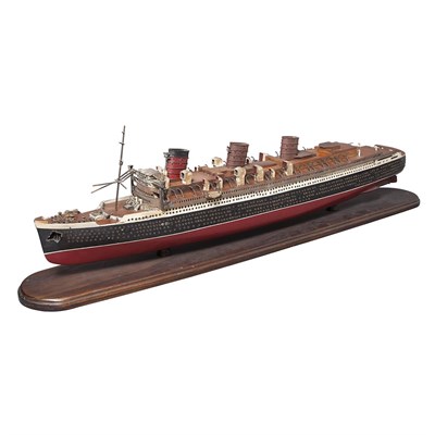 Lot 423 - Wooden Model of the Queen Mary Oceanliner...