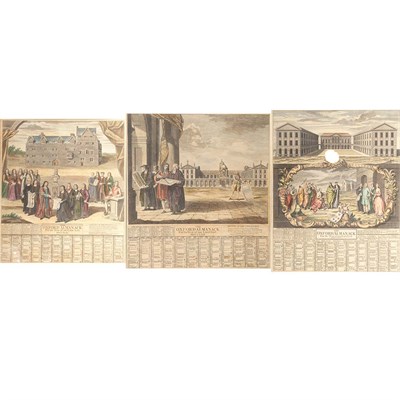 Lot 114 - Various Engravers THE OXFORD ALMANACK Five...