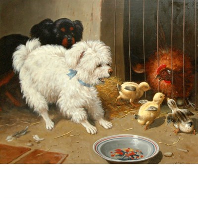 Lot 94 - Anton Karssen Dutch, b. 1945 Mischievous Dogs...