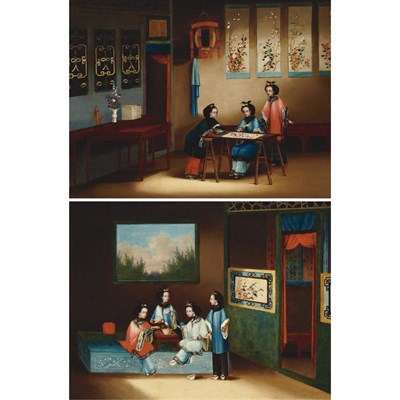 Lot 76 - Chinese School 19th Century Ladies...