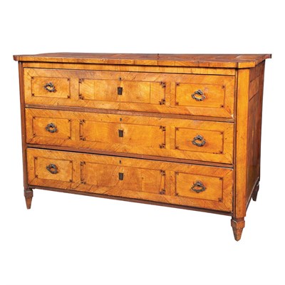 Lot 218 - Continental Neoclassical Walnut Commode First...