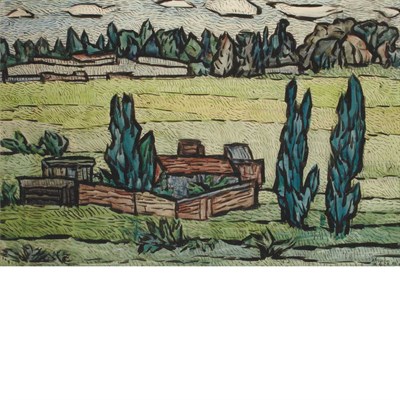 Lot 187 - Alfredo Zalce Mexican, 1908-2003 Landscape,...