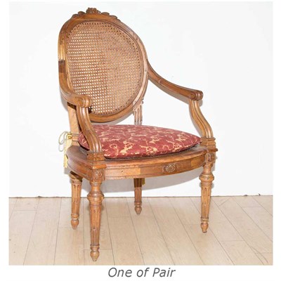 Lot 642 - Pair of Provincial Louis XVI Style Walnut...