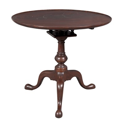 Lot 378 - Chippendale Mahogany Tilt-Top Tea Table...