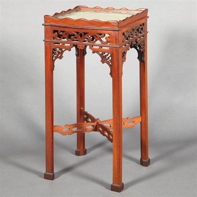 Lot 186 - Chippendale Mahogany Urn Stand The scalloped...