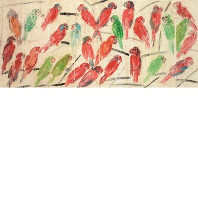 Lot 182 - Hunt Slonem American, b. 1951 Lories, 2002...