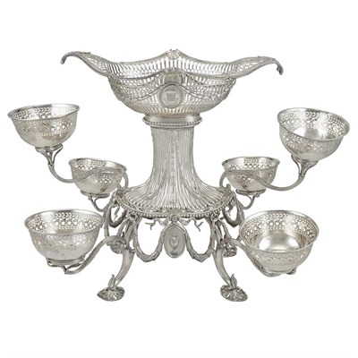 Lot 273 - George III Silver Epergne Thomas Pitts, London,...