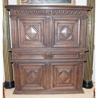 Lot 205 - Continental Renaissance Style Oak Cabinet...