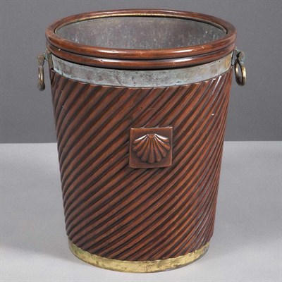 Lot 444 - Irish George III Style Mahogany Peat Bucket...