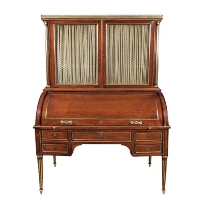Lot 346 - Louis XVI Brass Bound Mahogany Bureau a...