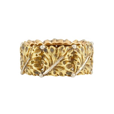 Lot 296 - Two-Color Gold Leaf Band Ring, Mario Buccellati