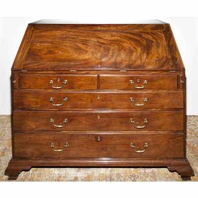 Lot 330 - Chippendale Mahogany Slant Front Desk The...
