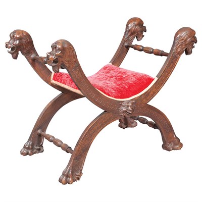 Lot 123 - Italian Renaissance Revival Carved Walnut...