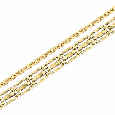 Lot 43 - Gold Chain Bracelet, France, and Gold Bracelet