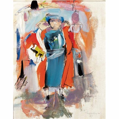 Lot 124 - Jack Tworkov American, 1900-1982 Red Robe,...