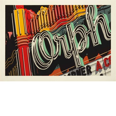 Lot 124 - Robert Cottingham ORPH Color lithograph, 1972,...