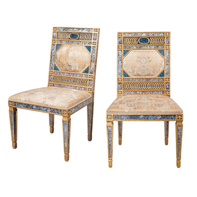 Lot 322 - Pair of Italian Neoclassical Style Marble and...