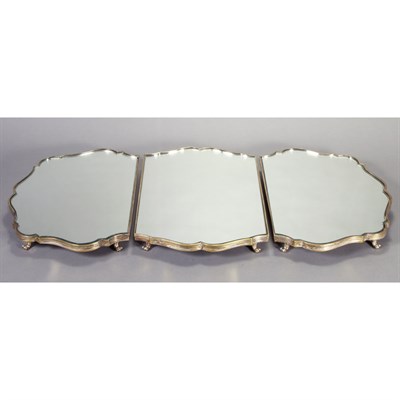 Lot 292 - Louis XVI Style Silver Plated Mirrored Plateau...