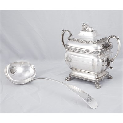 Lot 360 - American Silver Covered Sugar Bowl Harvey...