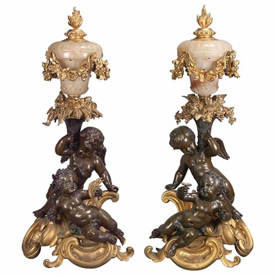 Lot 255 - Pair of Transitional Louis XV/XVI Style Gilt...