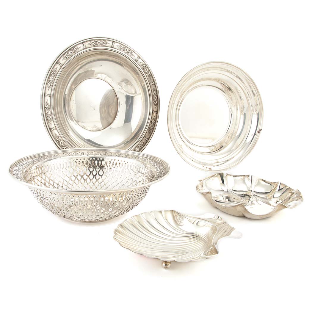 Lot 306 - Group of Five Sterling Silver Table Articles...