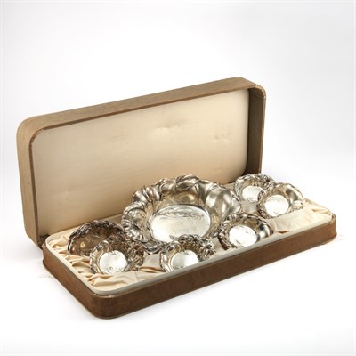 Lot 279 - American Sterling Silver Nut Service First...