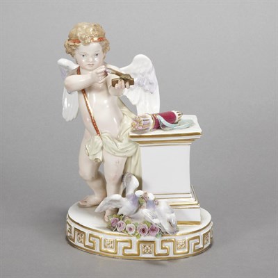 Lot 568 - Meissen Porcelain Figure of Cupid The young...