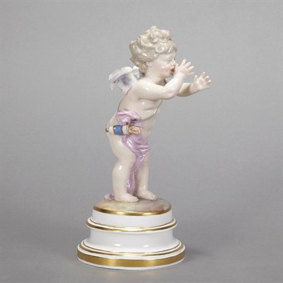 Lot 552 - Meissen Porcelain Figure of a Naughty Cupid...
