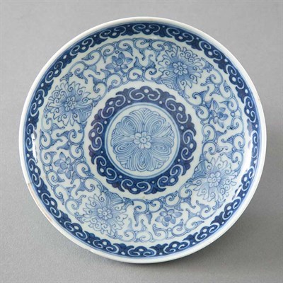 Lot 249 - Chinese Blue and White Glazed Porcelain Dish...